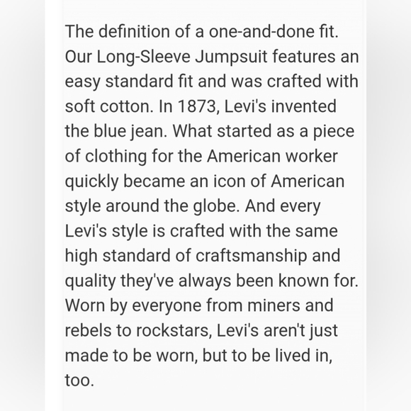 Levi's Jumpsuit - Picture 4 of 5